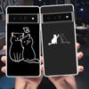 Чохол для телефону для Google Pixel 9 8 7 6 5 4 4XL 7A 6A 5A 4A 3A Pro XL 5G Прозорий м'який TPU корпус Милий візерунок із лініями кота Сумки