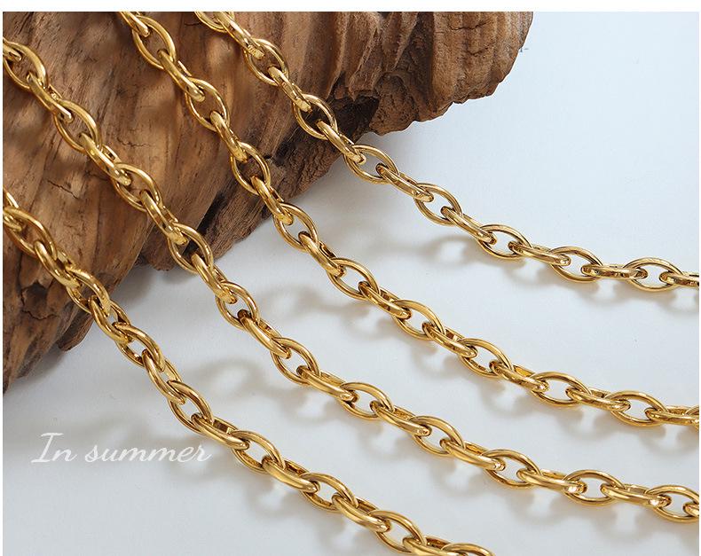 European Copper Jewelry Set: Chunky Chain Necklace & Versatile Bracelet
