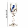 2D Printing Pattern Christmas Wine Glass Red Berries Xmas Bird Cup Bird Glass Goblet  Party