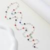 Eye Catching Colorful Crystal Neckpiece Adjustable Length Clavicle Chain Long Y-Shaped Neckchain for Fashion Ladies