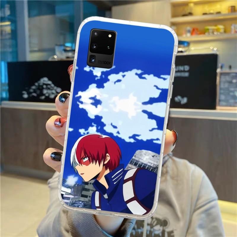 Shoto Todoroki Phone Case For Samsung Galaxy S10 S21 S22 Plus Ultra A91 A51 A21S A12 Transparent Phone Cover