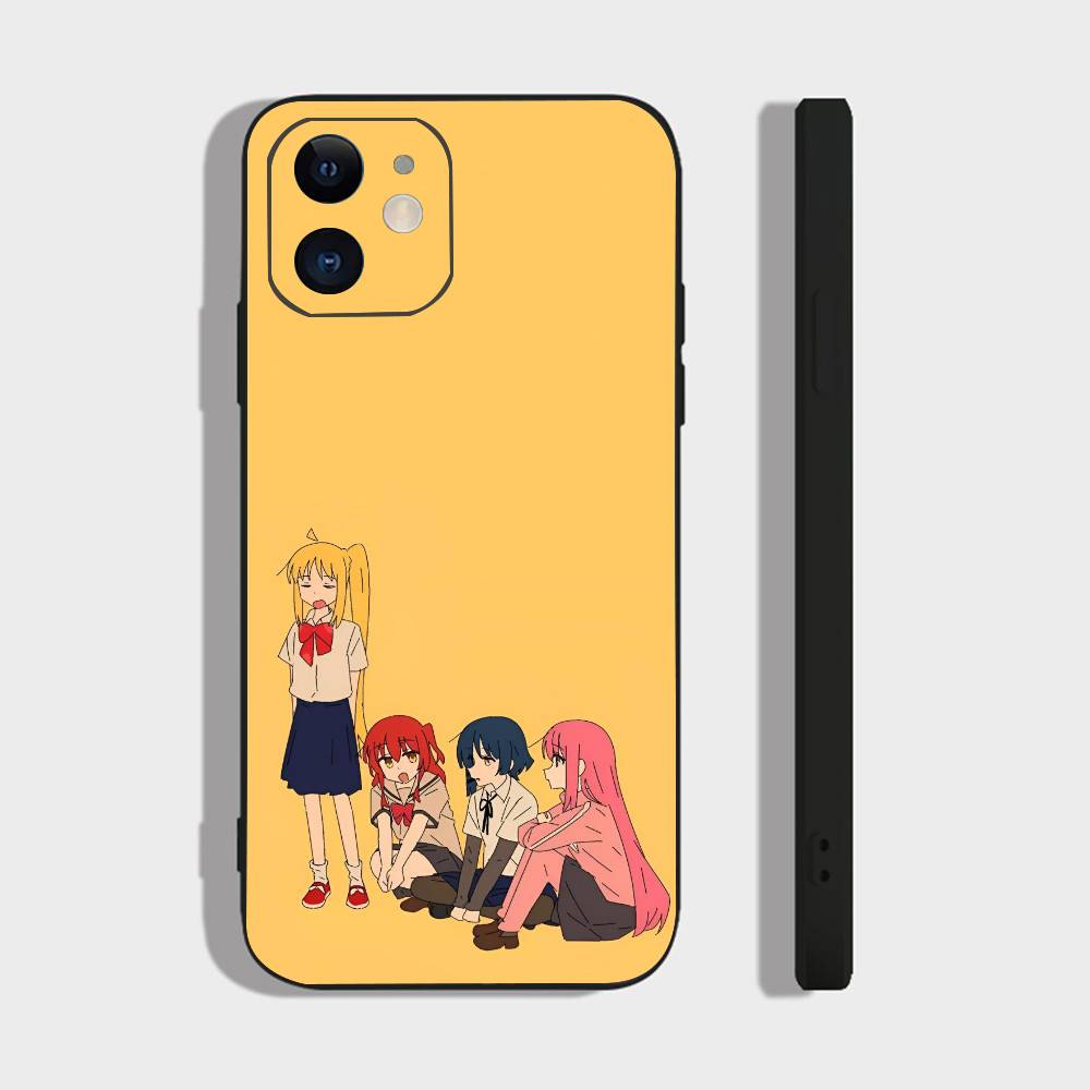 ANIME B-Bocchi The Rock-l For IPhone 13,17,11,12,16,14,15,Plus,Pro Max Soft Silicone Black Phone Case