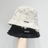Cappello a secchiello retrò giapponese nero da donna con frange a quadri Cappello da pescatore Cappello parasole autunnale da uomo