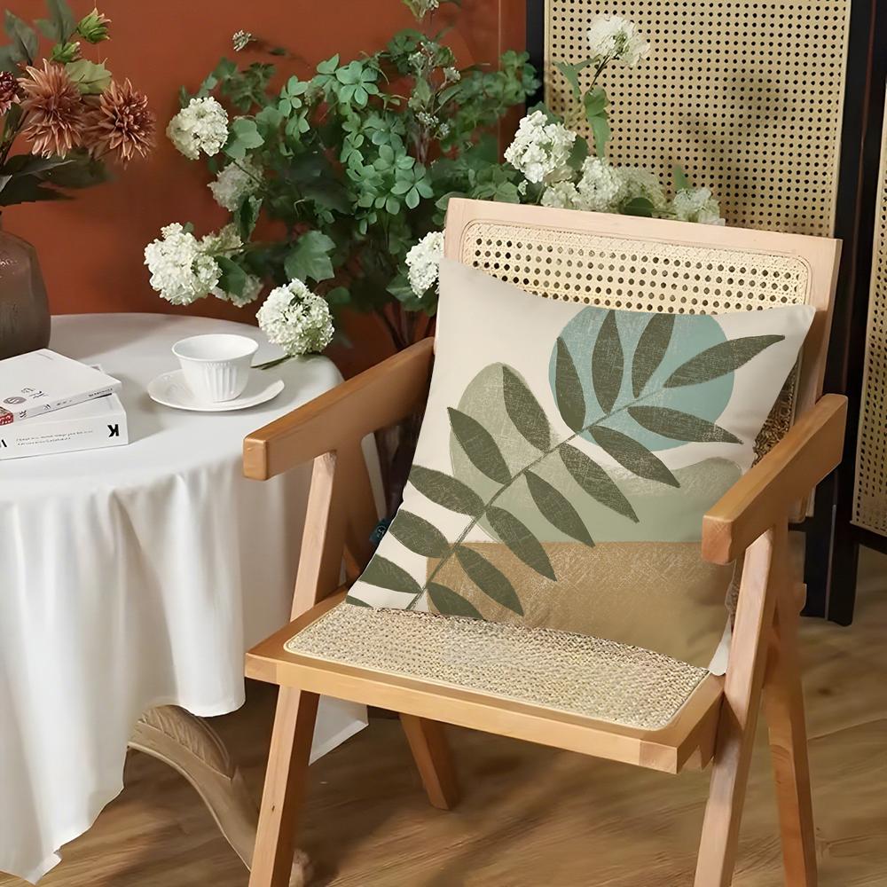 Boho Matisse Coral Lines Cushion Cover Silky Short Plush Invisible Zipper Dustproof Sofa Pillow Case for Home Decor