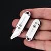 New Creative Mini Stainless Steel Folding Knife Pocket Thin Light Keychain Knives Sharper Fruit Pencil Unboxing Portable EDC Too