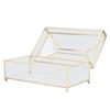 Decorative Glass Napkin Storage Box Fashionable Exquisite Transparent Glass Tissue Box for Home