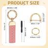 Leather Car Gift Keychain with Gold Key Pink [uxcell] D-ring Anti-Loss Function, Ring, Unisex,