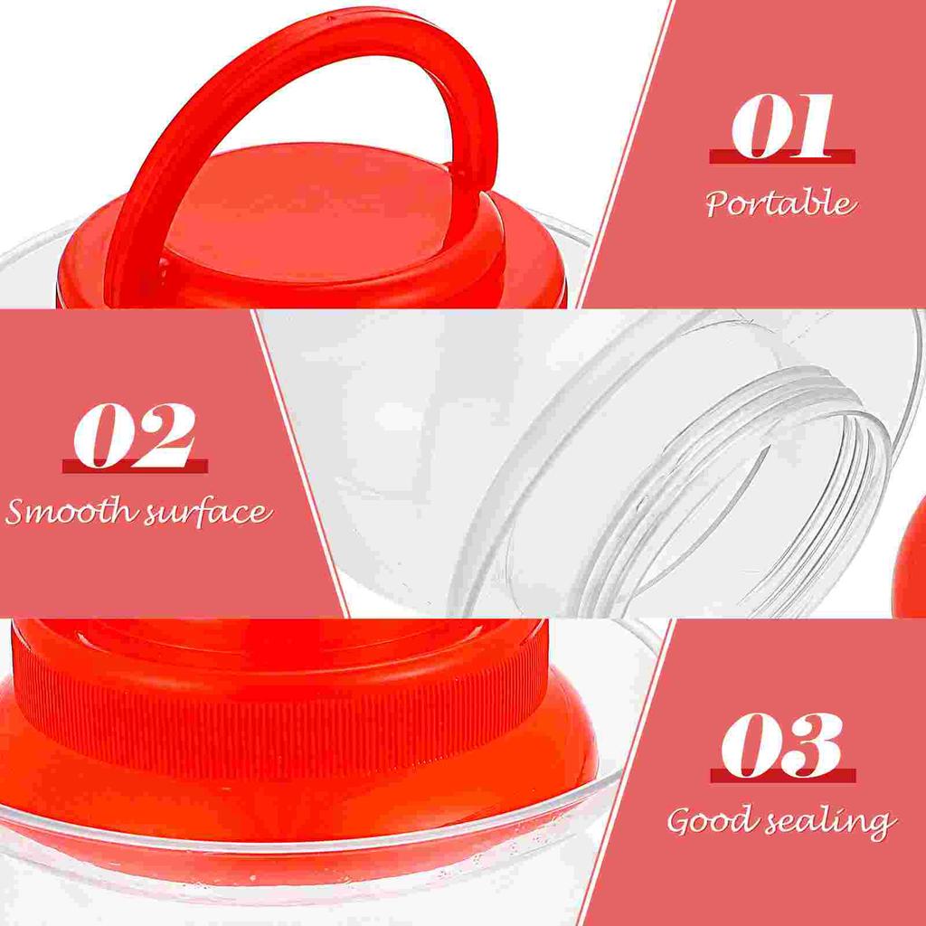2Pcs Food Grade Plastic Airtight Pickle Jar Transparent Storage Container Household Kitchen Bottle Sealed Jar For Dust