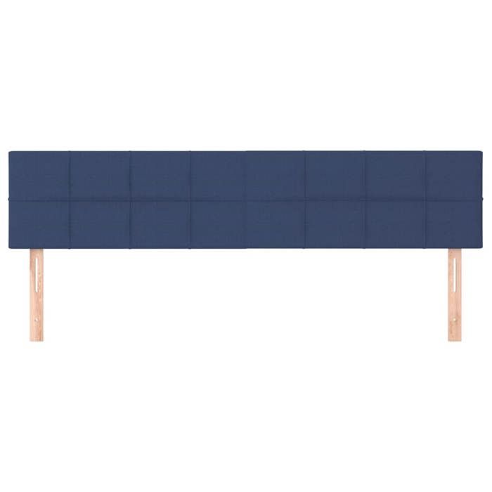 VidaXL 2x Têtes de Lit Meubles de Chambre à Coucher Accessoires de Lit Simple Têtes de Cadre de Lit Intérieur Bleu 346094