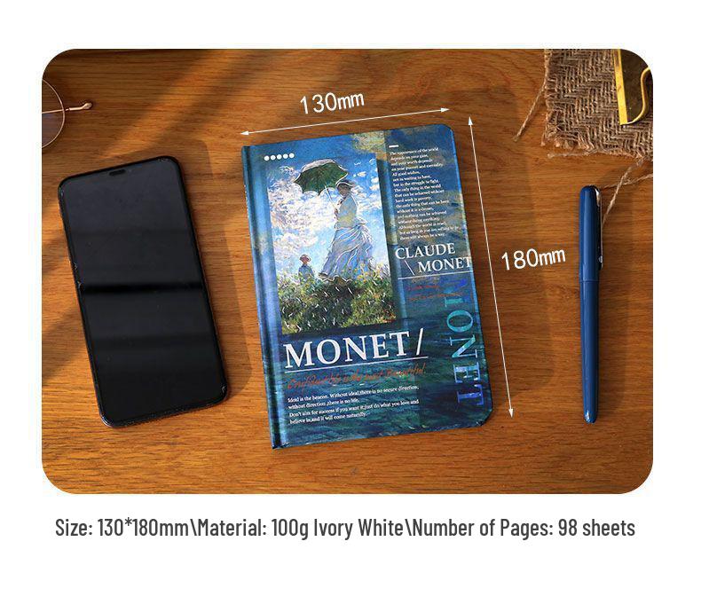 Caiet Pictură în Ulei Peisaj Van Gogh: Suvenir literar, retro, colorat pentru studenți