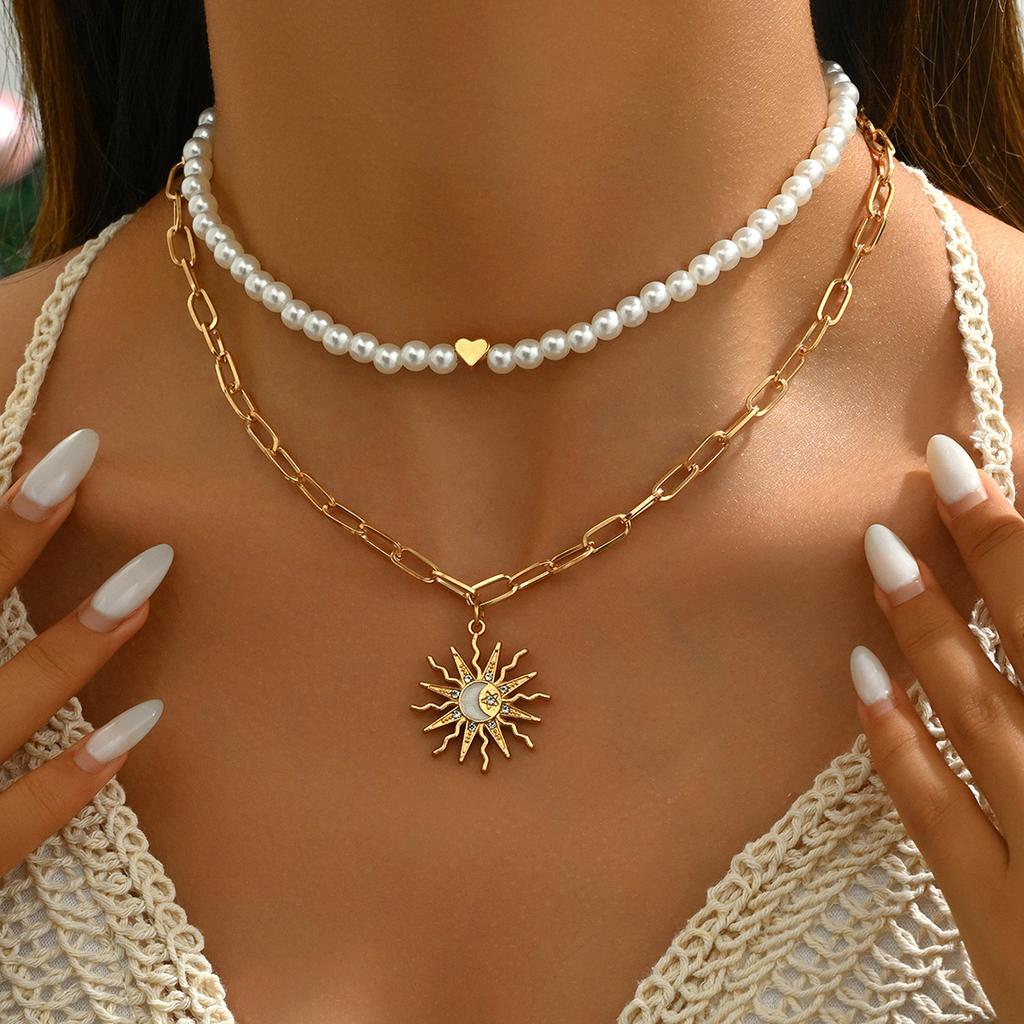 Summer European and American Bohemian Necklace Shell Jewelry Beach Vacation Shellfish Starfish Tail Pendant Clavicle Chain