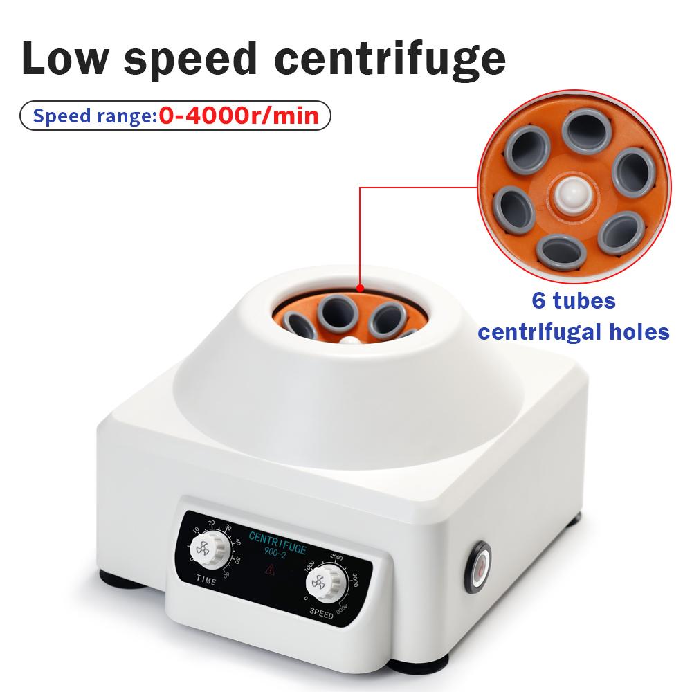10ML*6 Low Speed Centrifuge 4000rpm 1685xg Electric Centrifuge Plasma Serum PRP PRF Separate Machine for Biology Medical
