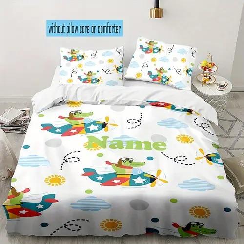 

Airplane Soft Duvet Cover Soft Duvet Cover featuring Airplane Patern Suitable for Children Kids plus Adult Peoples Soft Comfortable plus Breathable 135*200cm Eu-Single