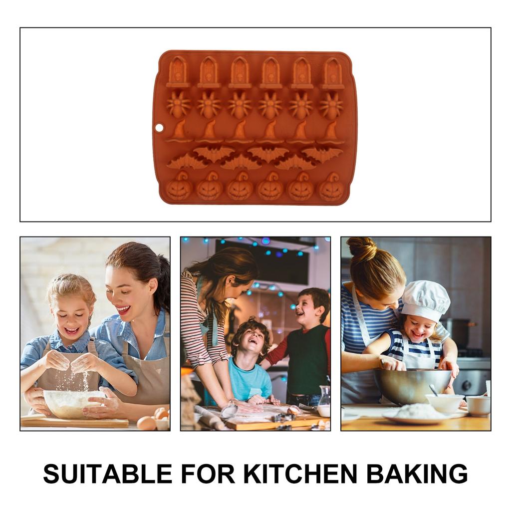 Skull Mold Cake Cookie Molds Silicone for Baking Christmas Chocolate Pastry Gummy Cakes Fudge Cupcake