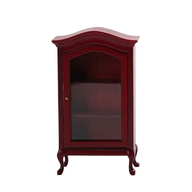 1:12 Dollhouse Cupboard Display Shelf Miniature Furniture Wine Cabinet DIY Toys Bookcase Display Shelf