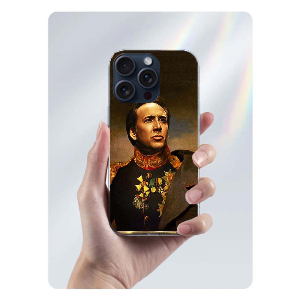 Lustiger Nicolas Cage Schauspieler Klare Handyhülle Für Iphone 17 Air 16 Pro Max 15 Pro 14 Plus 17E 16E 11 13 12 Mini Hüllen Hüllen Fundas C