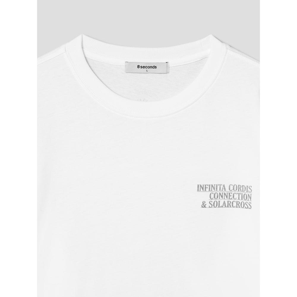 8SECONDS Brushed Graphic T-Shirt White
