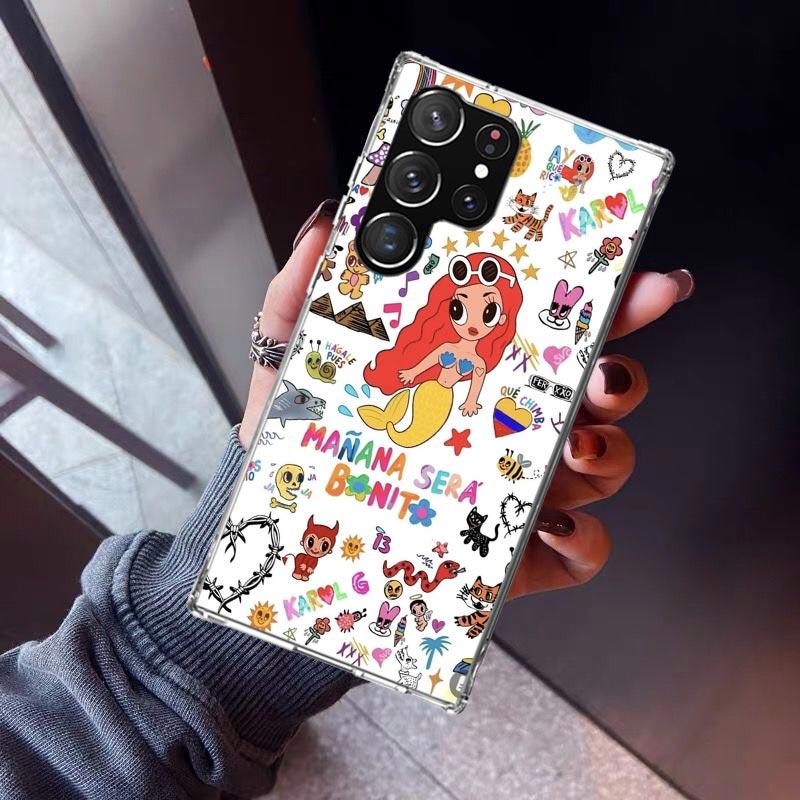 Karolg M-Manana Sera B-Bonito Phone Case For Samsung Galaxy S26 S25 Edge S24 S23 Ultra S22 Plus S21 S20 FE Soft TPU Back Cover F