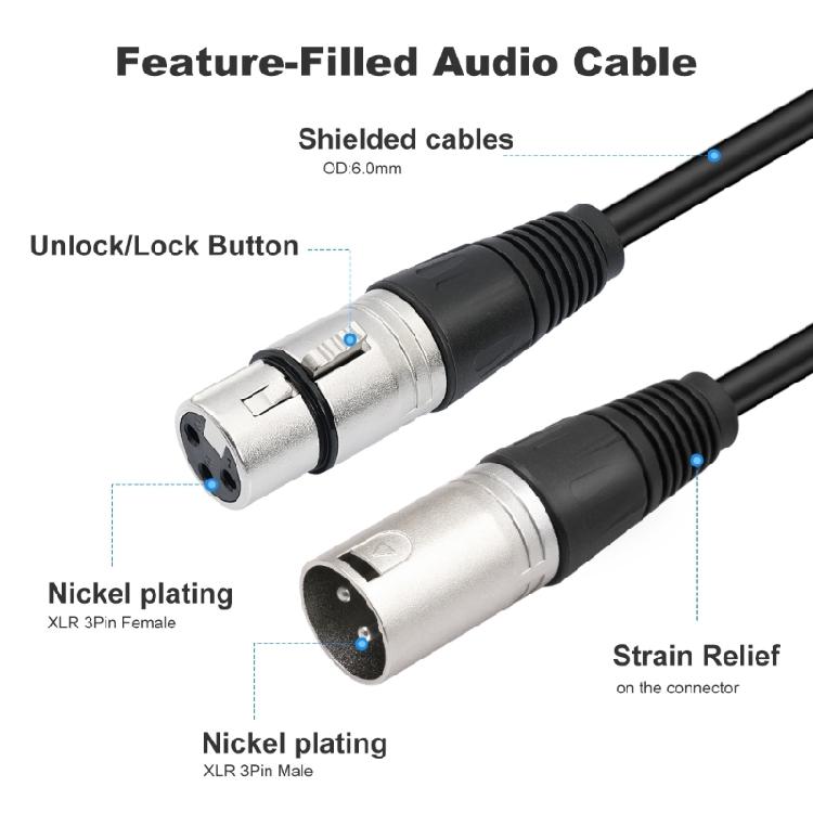 Plated 3Pin XLR Female To 4 Male Y Type Sound Splitter For Microphones Mixers Amplifiers
