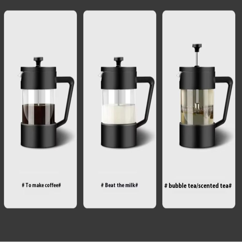 Thickened Glass Borosilicate Glass Coffee Pot Rust-Free Hand Punch Pot  Cafe Supplies