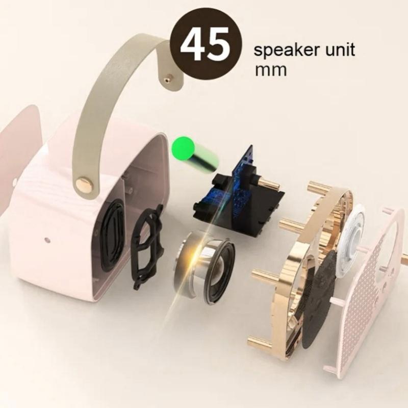 Retro Bluetooth Speaker BT 5.0 Type C Vintage Portable Wireless Bluetooth Speaker For Kitchen Desk Bedroom Office Party