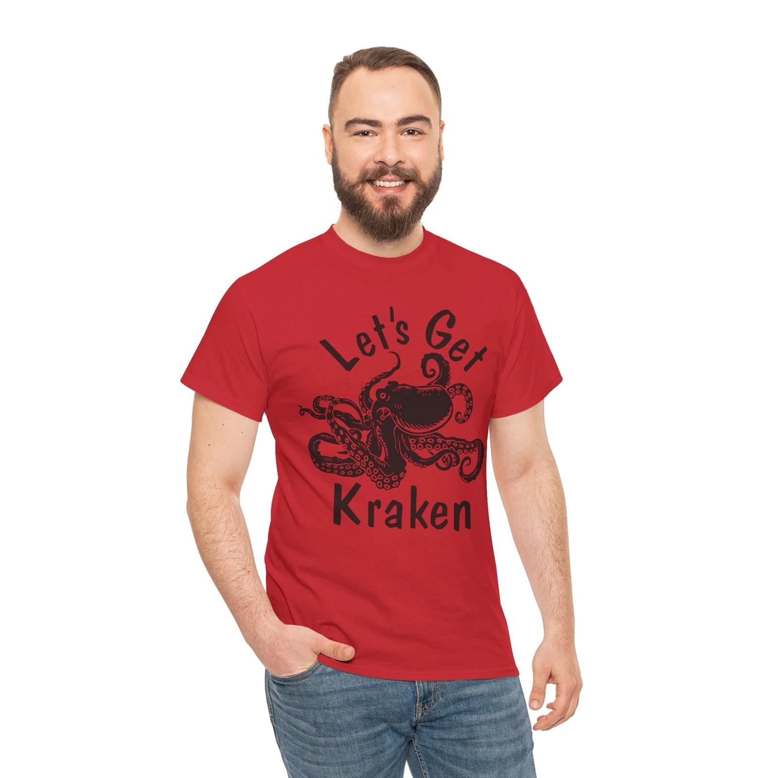Lets Get Kracken Cryptozoology T-Shirt | Cryptid Hunter Tee | Lets Get Kracken 3XL
