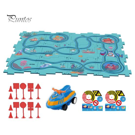 

5/15/25 шт./компл. головоломка, игрушечный трек-автомобиль, мультяшный динозавр, океан, космос, земля, тема, дети, обучающая головоломка, трек-автомобиль, настольная игра, подарок для малышей, мальчиков и девочек 25 pcs синий