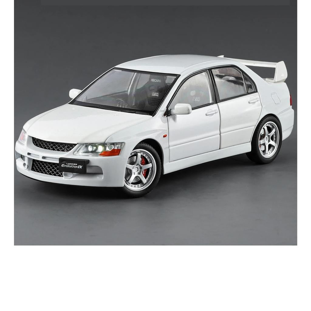 1/24 Mitsubishis Lancer Evolution Alloy Sports Car Model Diecasts Metal Racing Vehicles Car Model Sound and Light Kids Toys Gift