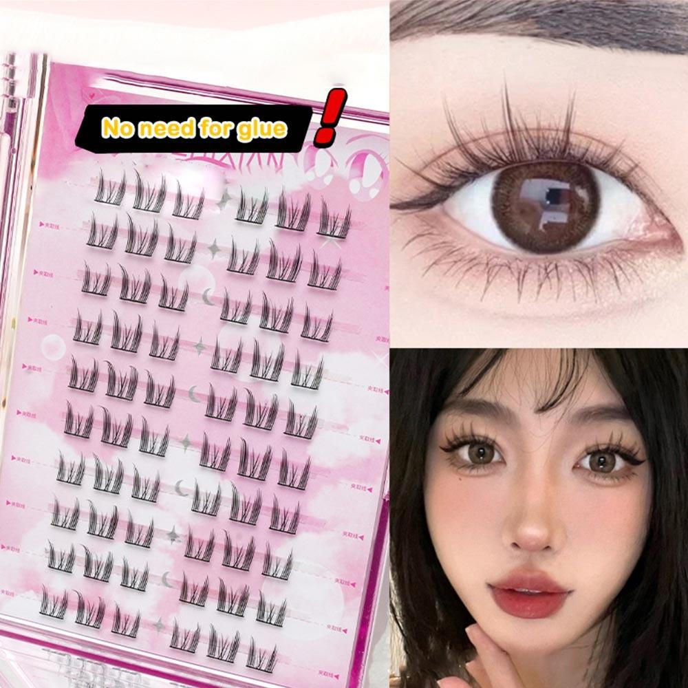 

Anime Cosplay Manga Lashes With Jelly Glue Strips 3D False Eyelashes Segmented False Eyelashes Men Type H