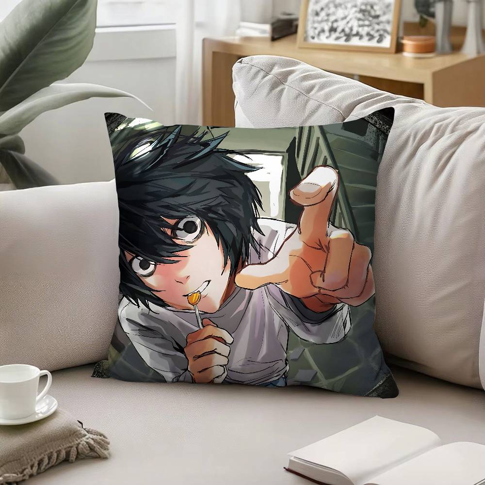 Coole H-Death Note Kissenbezug Kissenhülle Weich Niedlich Dekokissenbezug Für Auto Sofa Kissenbezug Polyester Mit Reißverschluss