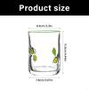 Set Of 2 Lemon Design Glass Cups Sturdy Materials 14oz Capacity Suitable For Parties Homes Decors Beverage Serving