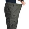 Men's Pants Elastic Waist Cargo Large Size Cotton Pants Multi-Pocket Trousers Sports Training Work Pants