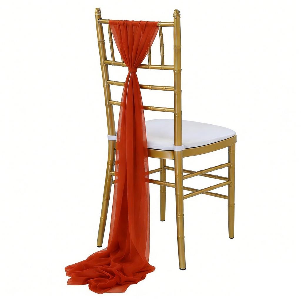 Wedding Chair Sash Beauty Tulle Polyester Streamer Hotel Banquet Decoration Chair Cover Tie Ribbon Bow