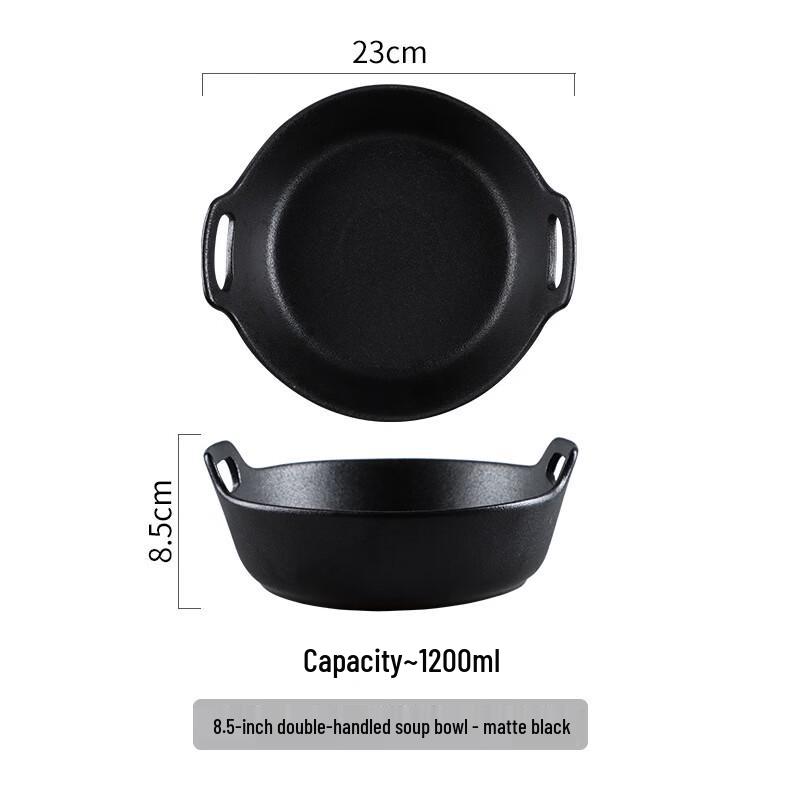 

Nordic Ceramic Double-Ear Soup Bowl