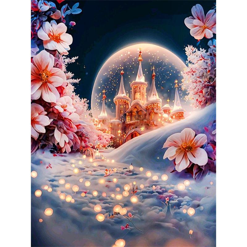 5D Diamond Painting Full Round Diamond Mosaic Fantasy House Diamond Embroidery Sale Landscape