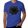 Single Large High Resolution Black Rose. T-Shirt tees new edition plain black t shirts men