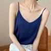 Summer Camisole Slim Vest Sexy Women Sleeveless V-Neck Gray Tee Tank Tops Female Solid Black/White Korean Crop Tops Y2k