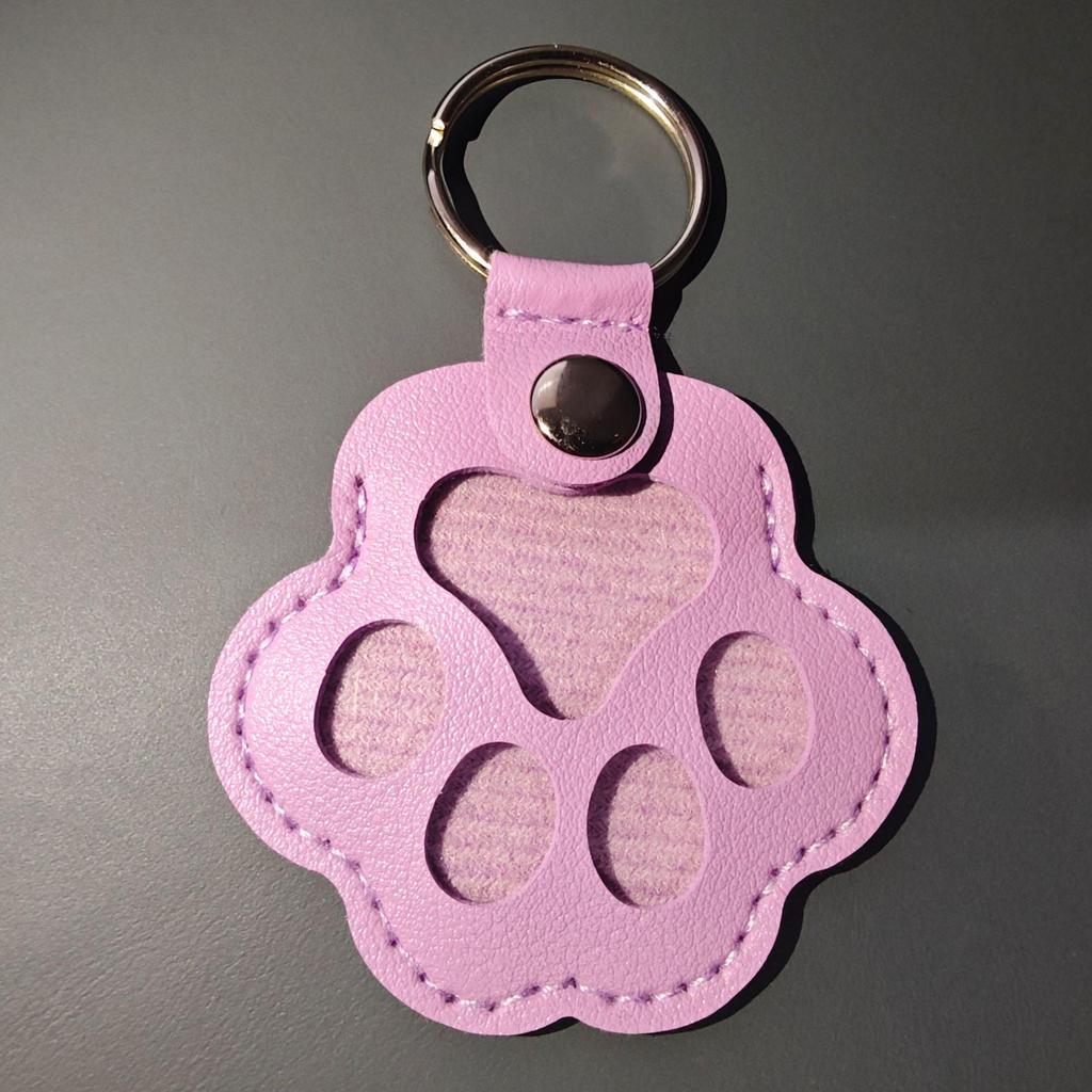 Pet Shedding Hair Storage Keychain: Creative Dog Paw Photo & Commemorative Cat/Dog Hair Keepsake Bag