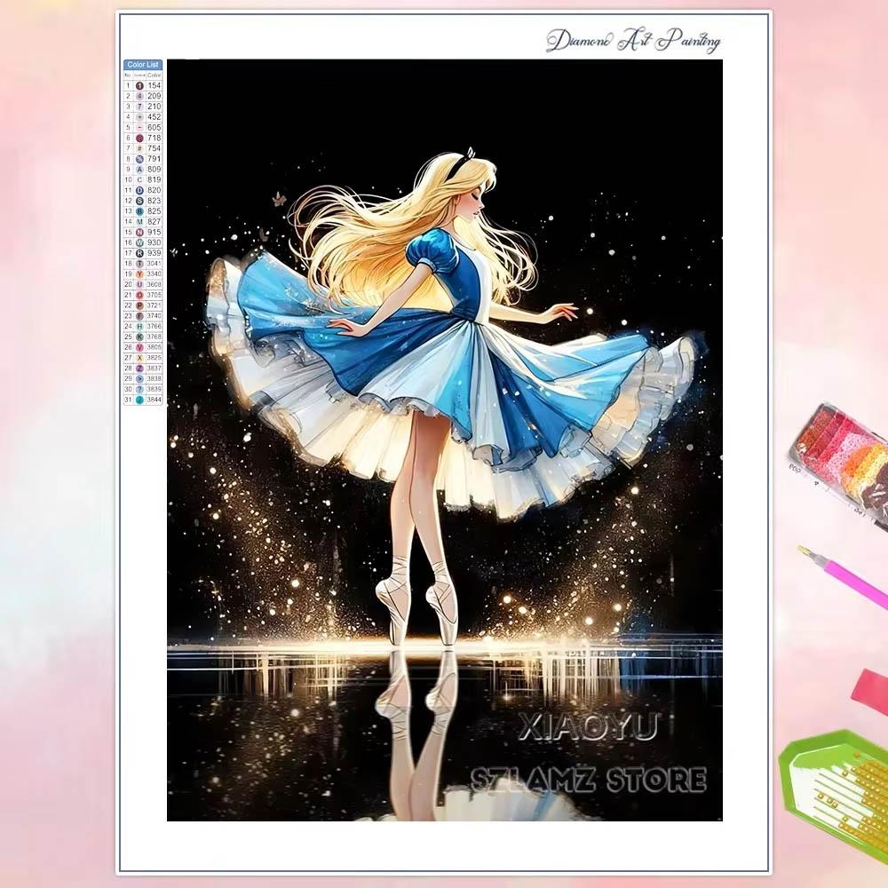 Bellissima Collezione Principessa Elfa del Balletto Pittura Diamante 5D Piena di Diamanti Pittura Diamante Applicata a Mano Kit Pittura Decorativa Animata