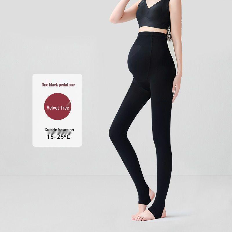 

Plus Size Velvet-Enhanced Maternity Leggings: Tummy Support & Leg-Lengthening for Autumn/Winter M One Size (Fits 80-160 kg)