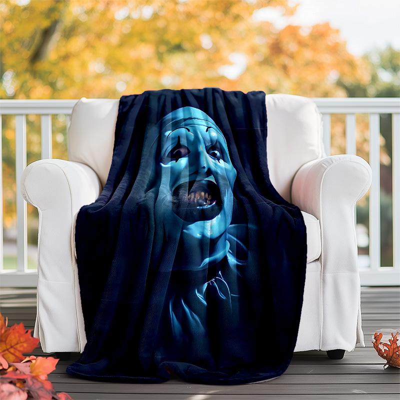 Coperta plaid stampata Art the Clown Terrifier1—leggera, morbida, calda;coperta versatile per tutte le stagioni—perfetta come coperta per l'aria condizionata, coperta per il riposino