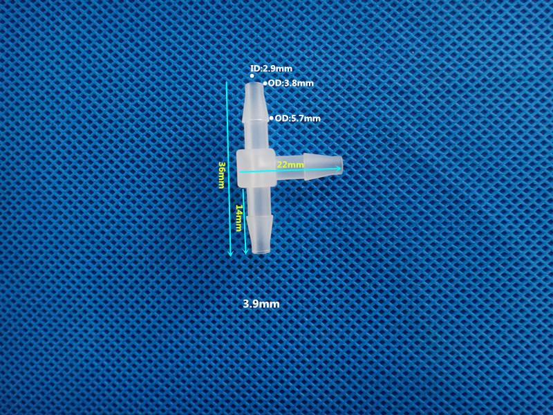 Three-Way Equal Diameter Plastic Tee Hose Connector