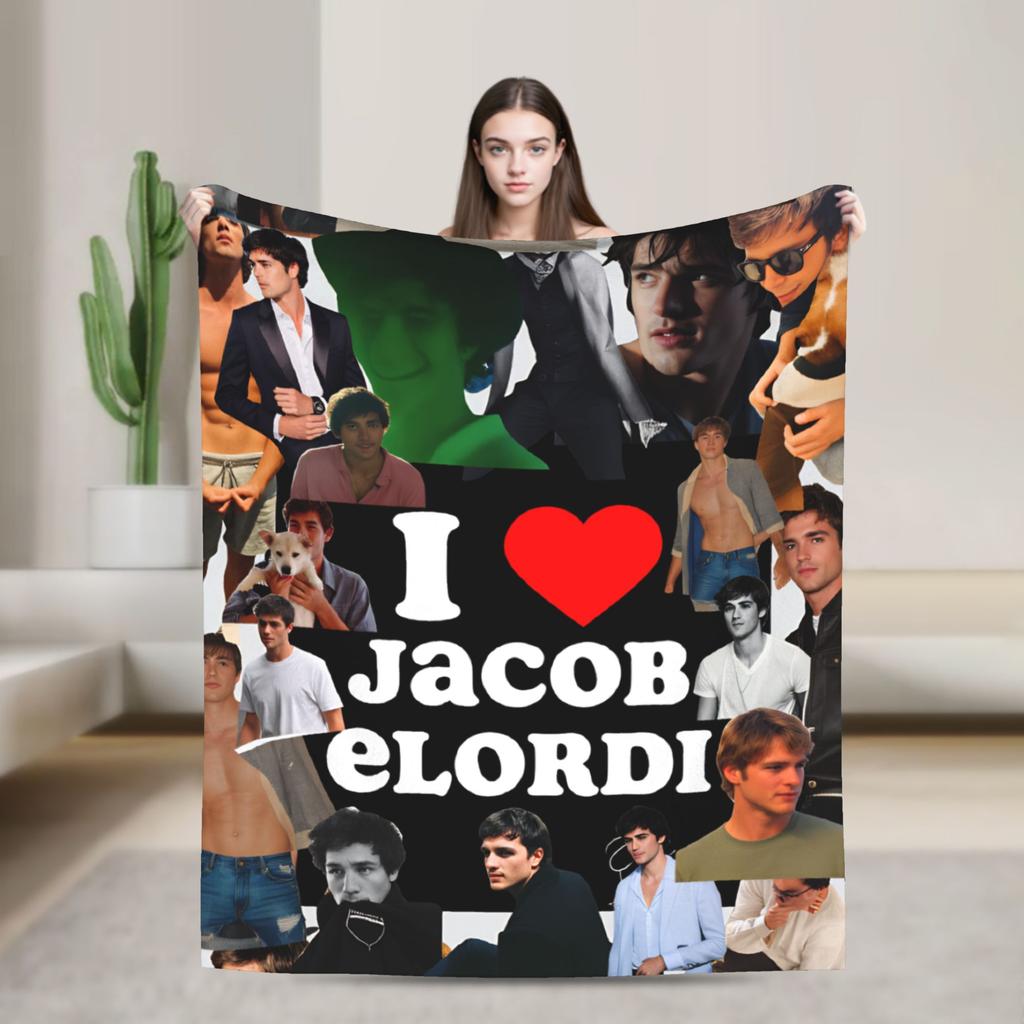 Jacob Elordi Blankets Quality Soft Warm  Throw Blanket Winter Travel Office Couch Bed Print Bedspread