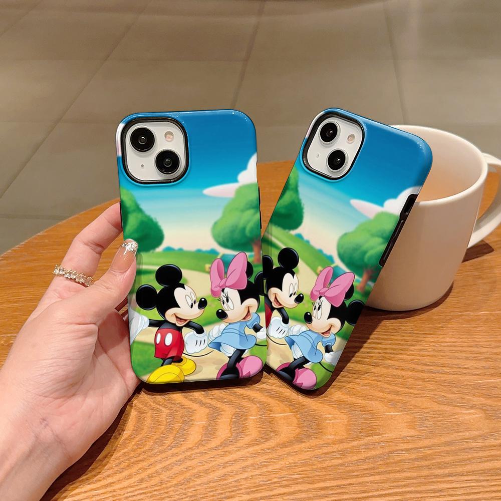 Disney phone case, double-layer protective cover, suitable for iPhone X/XS/SE/7/8/11/12/13/14/15/16/17 Pro Max Plus