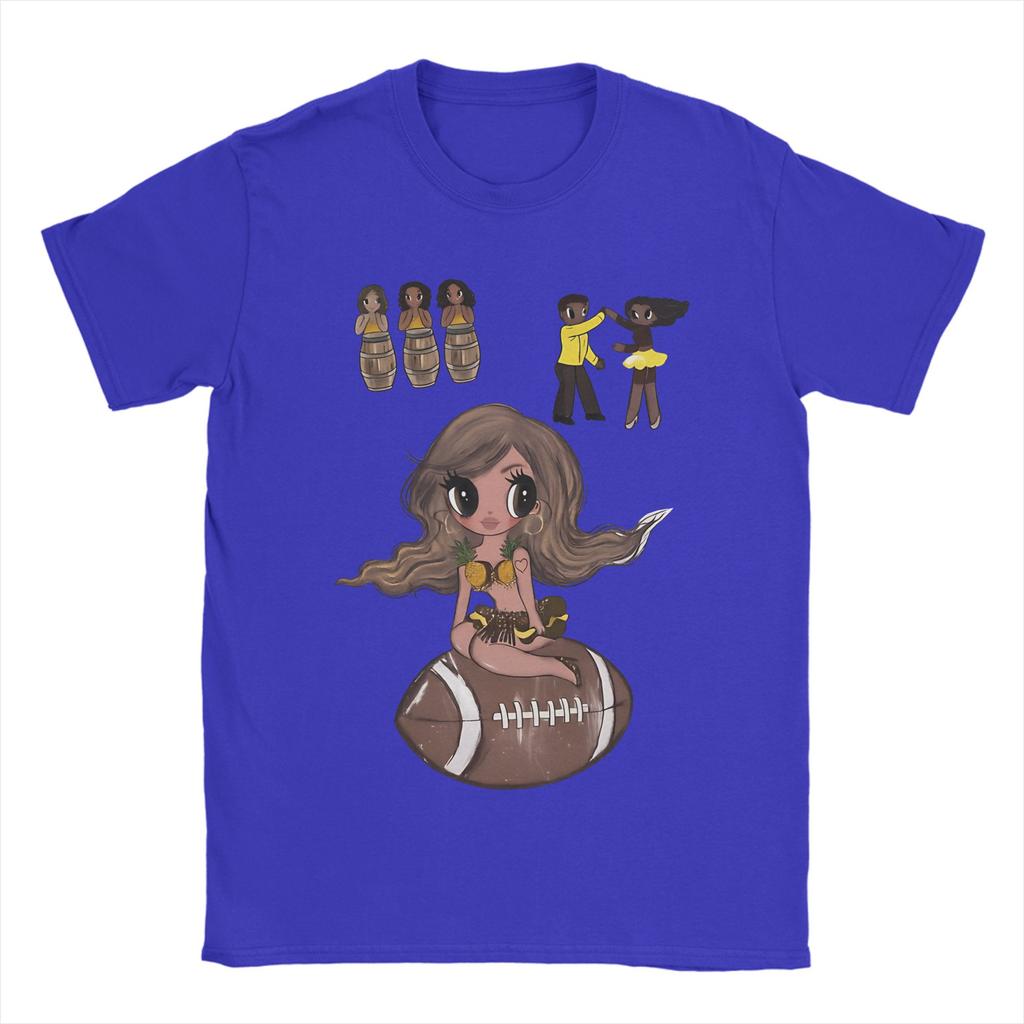Karol G Chibi Latina Girl On Football With Dancer Characters Tshirt Summer Y2k Casual T Shirts Cotton Tshirt For Unisexs Tees