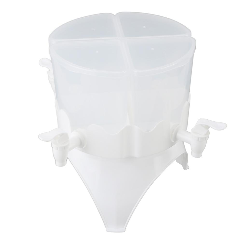 Beverage Dispenser Rotatable Large Capacity Detachable 4 Grids Cold Kettle Plastic Drink Dispenser F