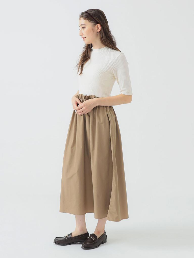 B:MING LIFE STORE by BEAMS Women's Off White/Beige Cut Combination Dress (Sizes S-M)