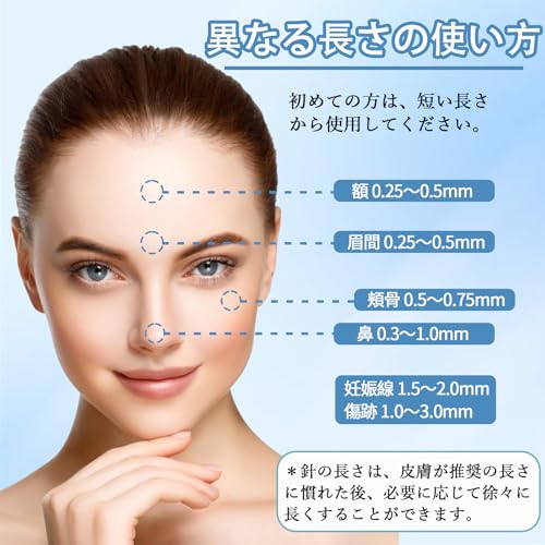 SrDiot Derma Stamp, 140 Needles, Adjustable from 0-3.0mm, Derma Roller for Cosmetic Acupuncture and Microneedling, for Skin Rejuvenation, Scalp Remova