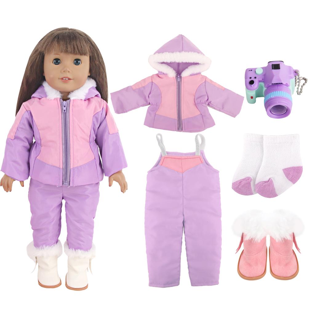 MSYO 18 Inch Doll Clothes for American Dolls Girl 18 Inch Doll Dresses Accessories Winter Outfits for 45cm Dolls