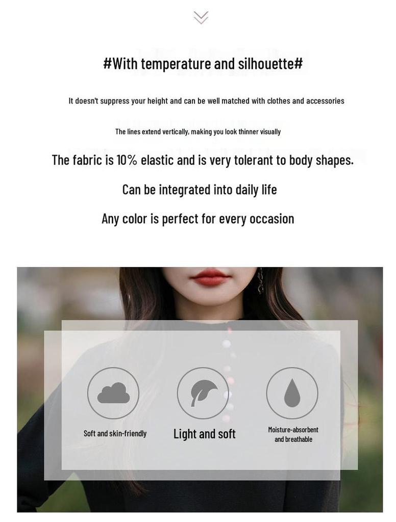 Women's Plus Size Loose Knit Half-High Collar Sweater - Autumn/Winter 2024 Collection